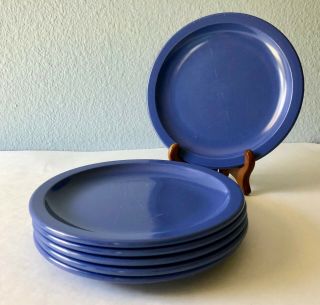 Vintage Texas Ware Blue Salad Plates - Set of 6 2