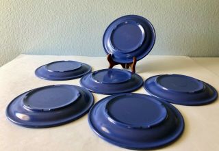 Vintage Texas Ware Blue Salad Plates - Set of 6 3