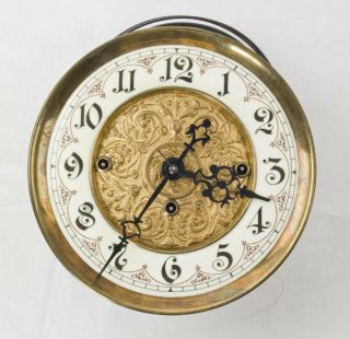 Gustav Becker 3 Weight Vienna Regulator Clock Movement & Dial @ 1890