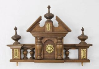 Gustav Becker 3 Weight Vienna Regulator Clock Case Top Piece @ 1890 Altdeutsch
