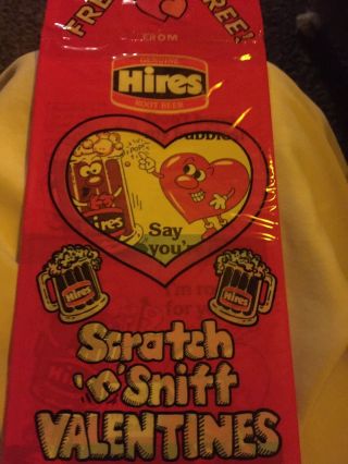 Vintage Hires Rootbeer Scratch And Sniff Valentines
