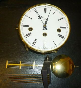 Hermle 341 020 Westminster Chime Movement Dial Pendulum And Chime Fully