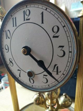Badische Antique Anniversary Torsion Clock Under Glass Dome