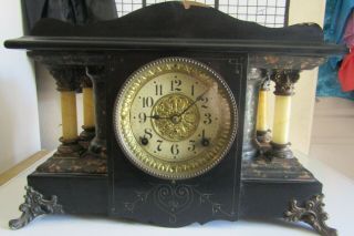 Seth Thomas Adamantine Mantle Clock Larkin C1900
