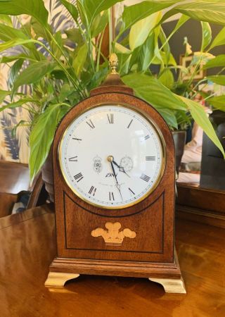 Commemorative Mahogany Cased Bracket Clock By Comitti Of London