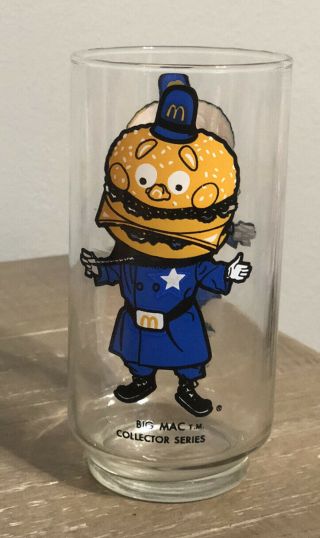Vintage Mcdonalds Big Mac Glass 1977 Collector Series Fast Food Cup Big Mac