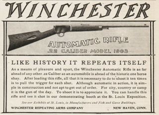 1904 Winchester Repeating Arms Co Haven Ct Model 1903 22 Automatic Rifle Ad