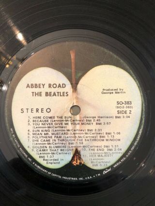 Vintage 1969 - The Beatles | Abbey Road (Apple Records | SO - 383 Vinyl LP) 3