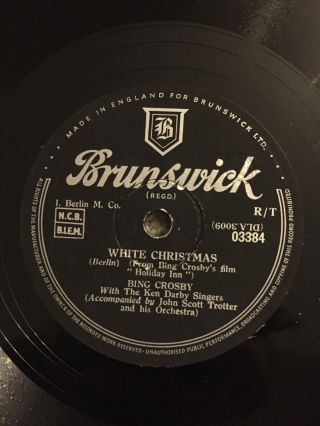Brunswick 78rpm White Chistmas Bing Crosby Rare