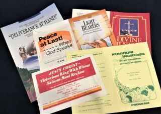 Watchtower District Convention Programs And Invitations,  1975 - 1999