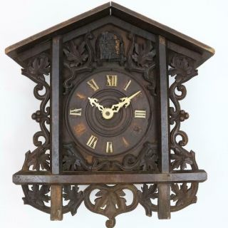 Beha Antique Cuckoo Clock Restoration Wooden Plates,  Black Forest Carved Case
