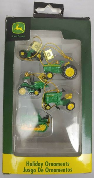 John Deere Tractor Assortment Ornament Set Of 5