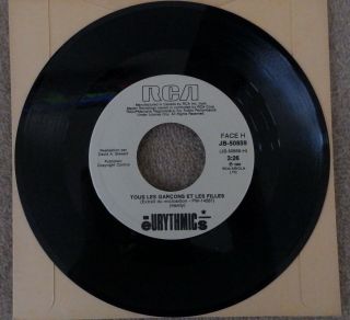 Eurythmics - Tous Les Garcons Et Les Filles - Canadian Promo 7 " Vinyl