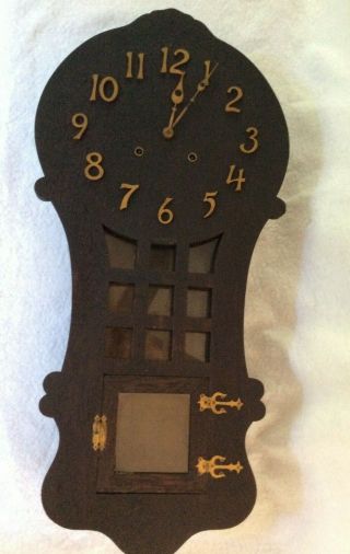Antique Ca.  1908 Sessions " Ramona " Mission Oak Arts & Crafts Wall Clock