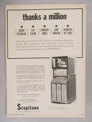 Scopitone Video Jukebox Print Ad - 1965 Tel - A - Sign