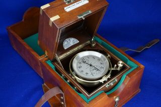 Hamilton Model 21 Marine Chronometer,  Just Overhauled.
