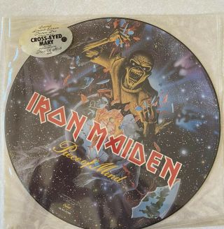 Iron Maiden Picture Disc Piece Of Mind 1983 Seax - 12306 Ex