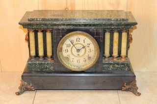 Antique Seth Thomas Adamantine Mantle Clock Running C.  1905