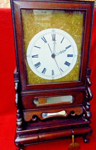 Large 23 1/2 " Chinese Chain Fusee Bracket Clock With Rotating Display Table