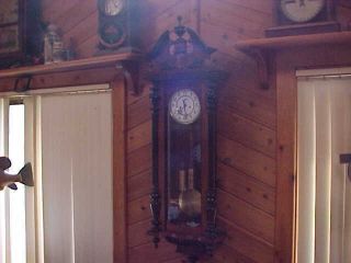 Fabulous Antique Gustav Becker Vienna Regulator Wall Clock 2 Weights