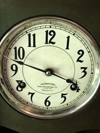 International Time Recording Co IBM Job Timer Punch Green Clock 1953 2