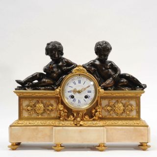 Early Bronze And Ormolu Antique French Clock By Charpentier Of Paris 1840