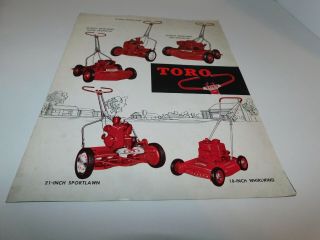 Vintage Toro Lawn Mower Brochure - 1954