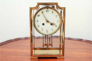 Bailey Banks & Biddle French - Made Four Glass Crystal Regulator Mantel Clock