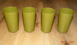 4 Vintage Rubbermaid J - 3066 Plastic Cups/tumblers For Camping 12 Oz.  - Stackable