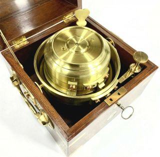 Antique 1894 Wm WORDLEY English Marine Ship Chronometer Running Strong 3