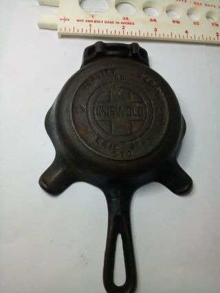 No.  00 Griswold Erie Pa.  570 Quality Ware Cast Iron Skillet Ashtray