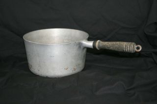 Vintage Household Institute Cast Aluminum Sauce Pan Wooden Handle Pot
