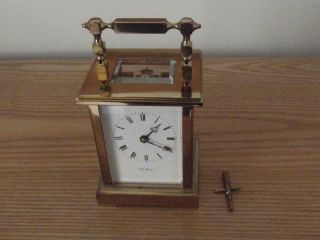 Very Large Heavy Brass Carriage Clock By K J Bradford England Yes 3008 Grams