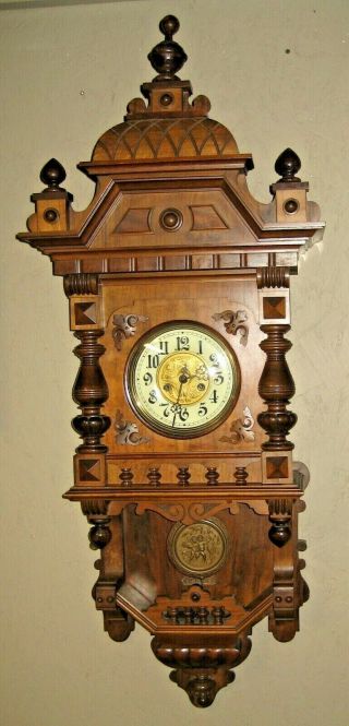 Fine Antique Gustav Becker Silesia Regulator Wall Clock Swinger 46 