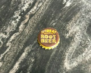 Vintage A - Treat Root Beer Soda Pop Beverage Cork Bottle Cap / Crown Allentown Pa