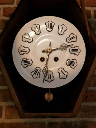Antique oeil de boeuf (bull ' s - eye) French wall clock from 1880, 3