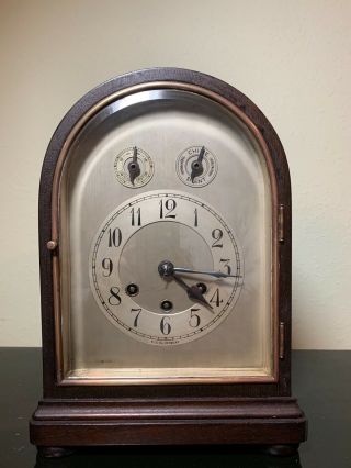 Inspected Antique Gustav Becker Westminster Chime Bracket Clock
