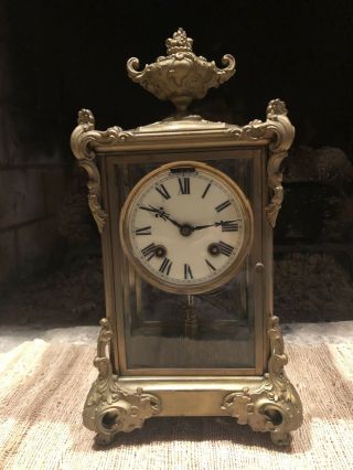 1904 Ansonia " Marquise " Model Crystal Regulator Lever Movement Clock