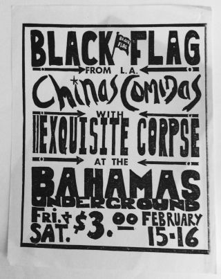 Black Flag With Chinas Comidas Exquisite Corpse Poster
