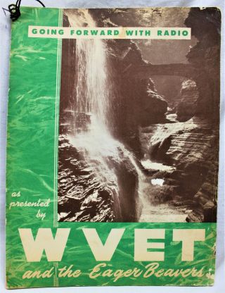 Wvet Radio Station Rochester York Souvenir Operations Booklet 1948 Vintage