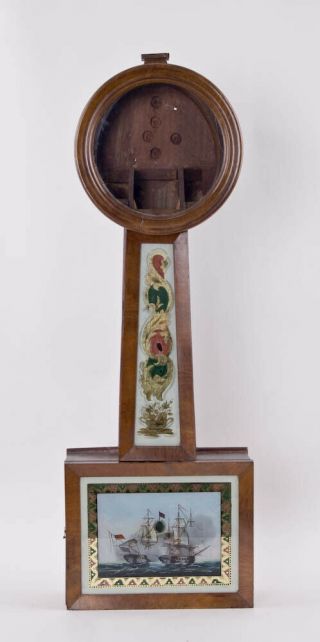 American Weight Driven Banjo Clock Case Only @ 1840s Horace Tifft