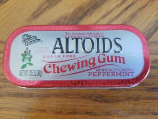 Altoids Peppermint Chewing Gum Sugar Collectable Tin Box