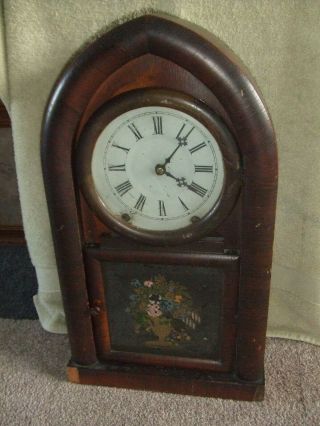 A Very Early Ansonia Brass & Copper Rosewood Beehive Parlor Clock Runs Good