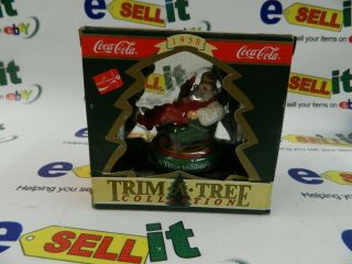 Rare Coca Cola Santa Christmas Ornament " 1958 Time To Share "