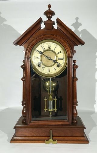 F.  Kroeber Walnut Parlor Clock,  Ca 1890