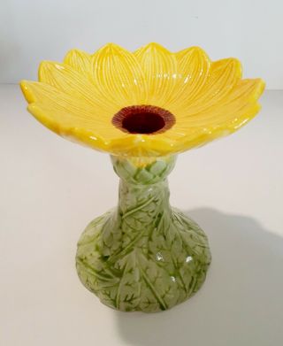Seymour Mann Hand - Painted Sunflower Candlestick