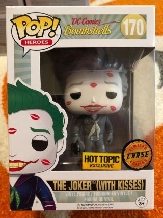 Funko Pop Dc Bombshells The Joker With Kisses Chase Hot Topic Exclusive 170