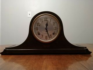 Plymouth Company - Seth Thomas 8 - Day Keywound Tambour Style Mantel Clock (z23b)