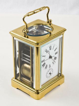 French Grande Sonnerie sweep seconds repeater carriage clock @ 1890 Restored Wow 2