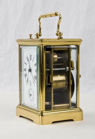 French Grande Sonnerie sweep seconds repeater carriage clock @ 1890 Restored Wow 3